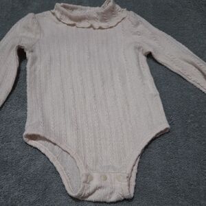 SHEIN Cream Textured Kids Bodysuit